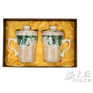 油桐花三件杯雙入