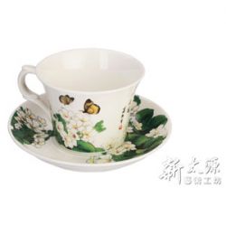 油桐花開咖啡杯盤組