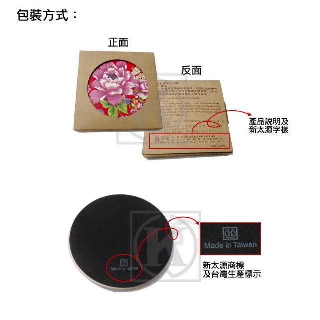 紅花系列吸水杯墊